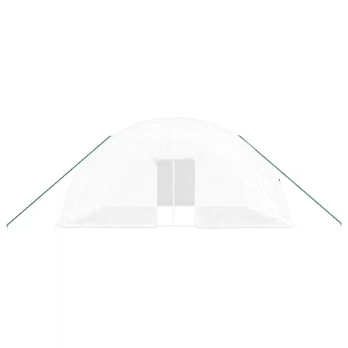  fehér acélvázas melegház 36 m² 6 x 6 x 2,85 m