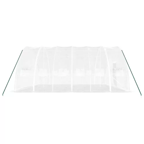  fehér acélvázas melegház 36 m² 6 x 6 x 2,85 m