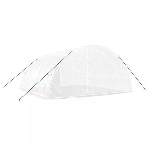  fehér acélvázas melegház 36 m² 6 x 6 x 2,85 m