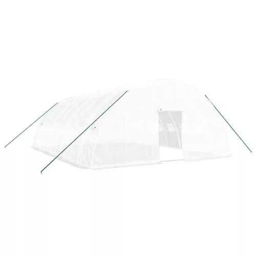  fehér acélvázas melegház 48 m² 8 x 6 x 2,85 m