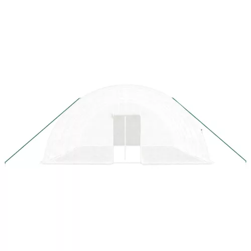  fehér acélvázas melegház 48 m² 8 x 6 x 2,85 m