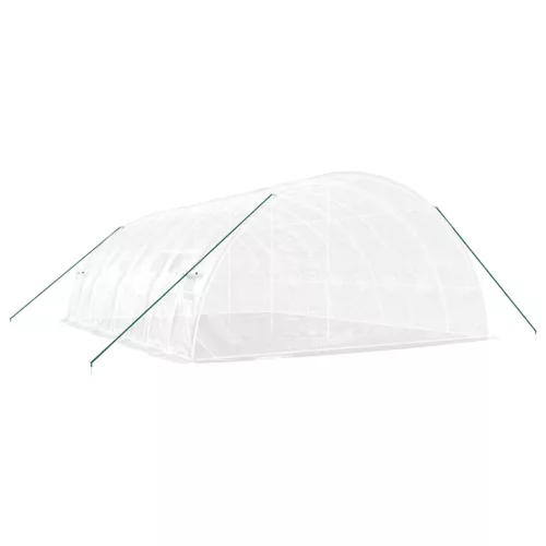  fehér acélvázas melegház 48 m² 8 x 6 x 2,85 m