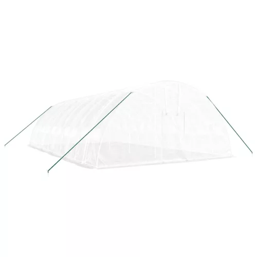  fehér acélvázas melegház 60 m² 10 x 6 x 2,85 m