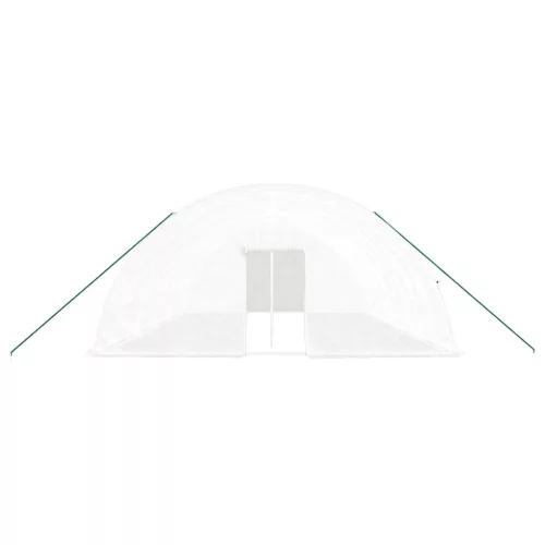  fehér acélvázas melegház 60 m² 10 x 6 x 2,85 m