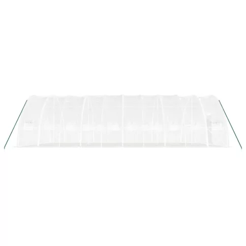  fehér acélvázas melegház 60 m² 10 x 6 x 2,85 m