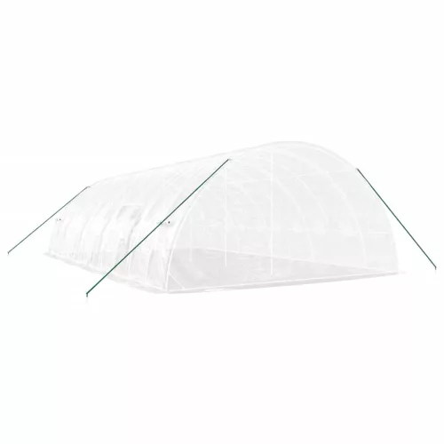  fehér acélvázas melegház 60 m² 10 x 6 x 2,85 m