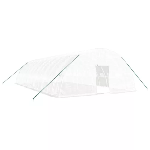  fehér acélvázas melegház 72 m² 12x6x2,85 m