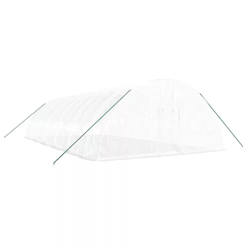  fehér acélvázas melegház 72 m² 12x6x2,85 m