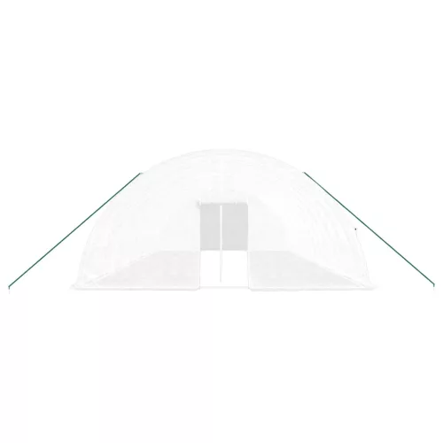  fehér acélvázas melegház 72 m² 12x6x2,85 m