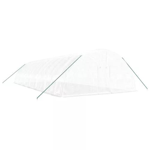  fehér acélvázas melegház 84 m² 14x6x2,85 m