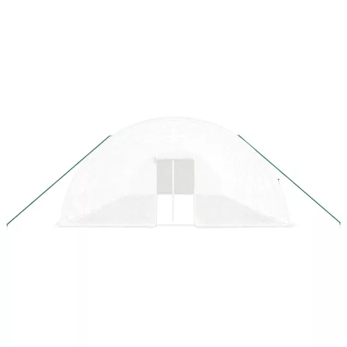  fehér acélvázas melegház 84 m² 14x6x2,85 m