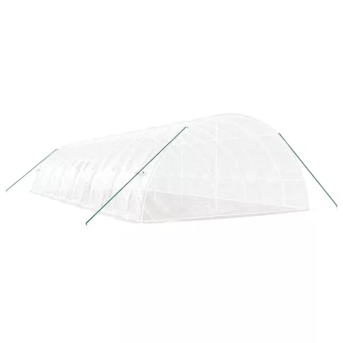  fehér acélvázas melegház 84 m² 14x6x2,85 m