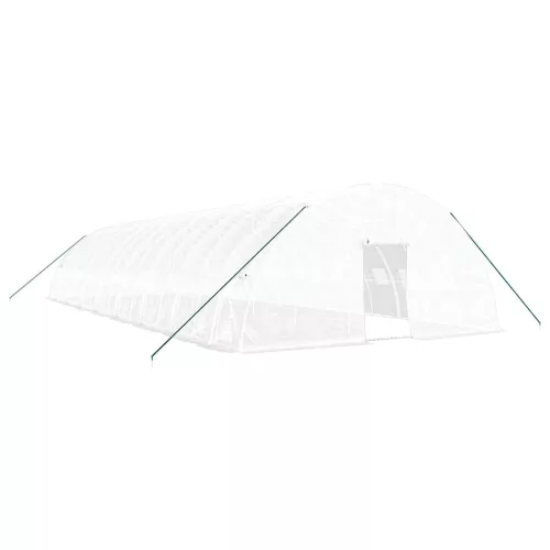  fehér acélvázas melegház 96 m² 16 x 6 x 2,85 m