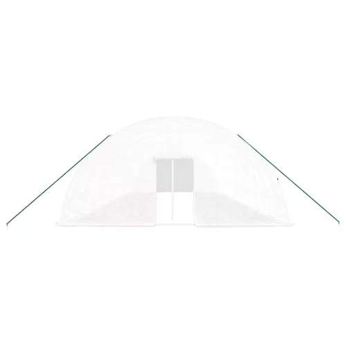  fehér acélvázas melegház 96 m² 16 x 6 x 2,85 m