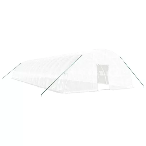  fehér acélvázas melegház 108 m² 18x6x2,85 m