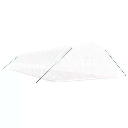  fehér acélvázas melegház 108 m² 18x6x2,85 m