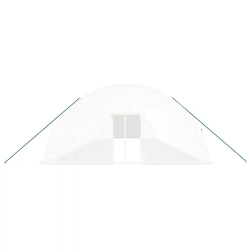  fehér acélvázas melegház 108 m² 18x6x2,85 m