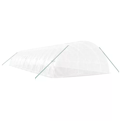  fehér acélvázas melegház 108 m² 18x6x2,85 m