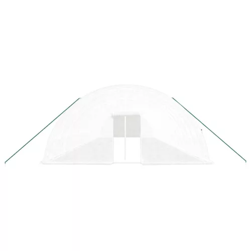  fehér acélvázas melegház 120 m² 20x6x2,85 m