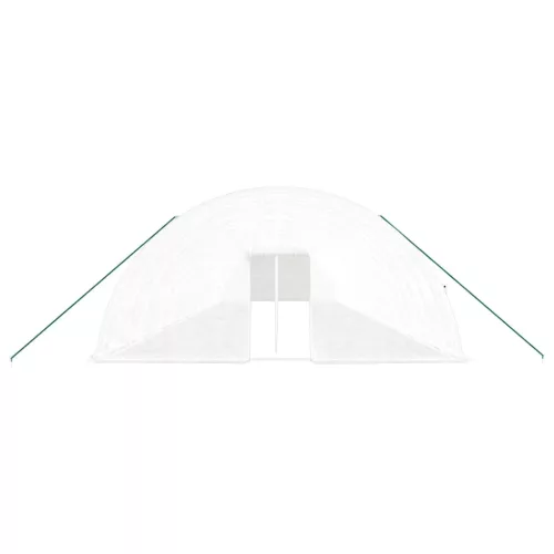  fehér acélvázas melegház 132 m² 22x6x2,85 m