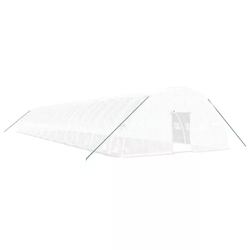  fehér acélvázas melegház 144 m² 24x6x2,85 m