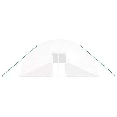  fehér acélvázas melegház 144 m² 24x6x2,85 m