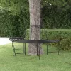  fekete acél félkör alakú fa körüli pad Ø159 cm