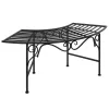  fekete acél fa körüli pad 113 cm