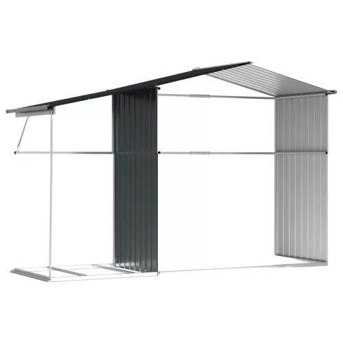  antracitszürke horganyzott acél kerti fészer 277x192,5x179 cm