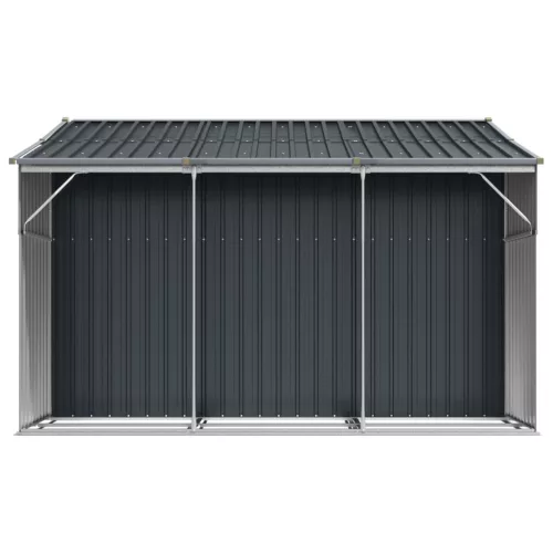  antracitszürke horganyzott acél kerti fészer 277x279x179 cm