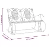  kétszemélyes fekete acél hintapad 113 cm
