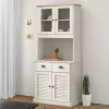  VIGO fehér tömör fenyőfa magasszekrény 78x40x175 cm