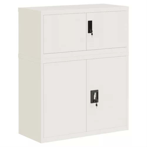  fehér acél irattartó szekrény 90x40x110 cm