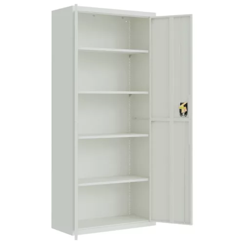  világosszürke acél irattartó szekrény 90x40x240 cm