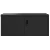  fekete acél irattartó szekrény 90x40x110 cm