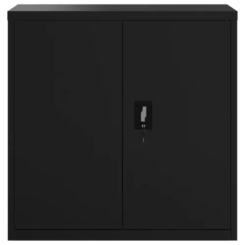  fekete acél irattartó szekrény 90x40x130 cm