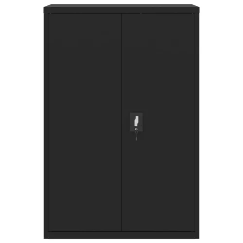  fekete acél irattartó szekrény 90x40x180 cm