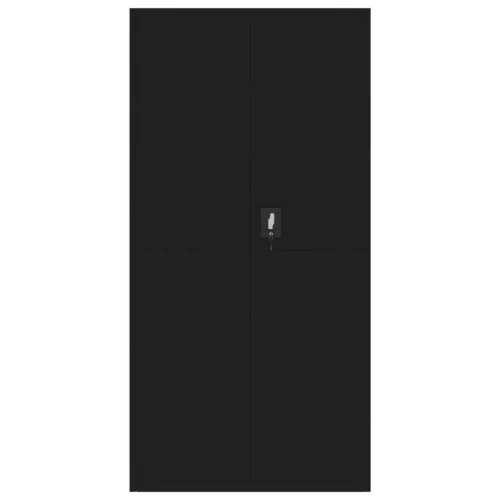  fekete acél irattartó szekrény 90 x 40 x 220 cm