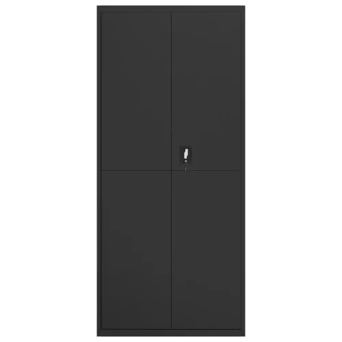  fekete acél irattartó szekrény 90x40x240 cm