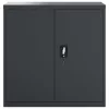  antracitszürke acél irattartó szekrény 90 x 40 x 130 cm