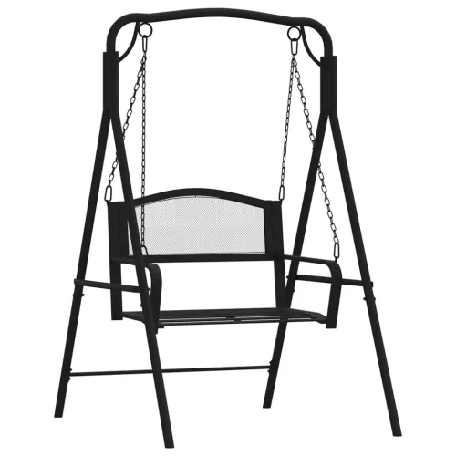  fekete acél hintapad 124 cm