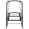  fekete acél hintapad 124 cm