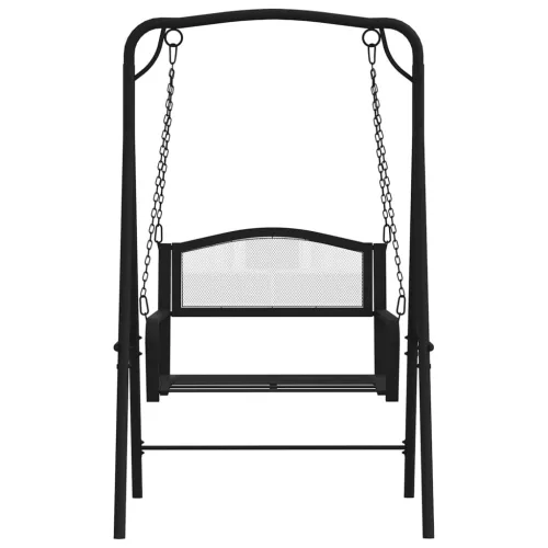  fekete acél hintapad 124 cm