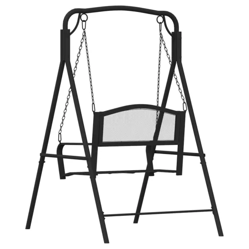  fekete acél hintapad 124 cm
