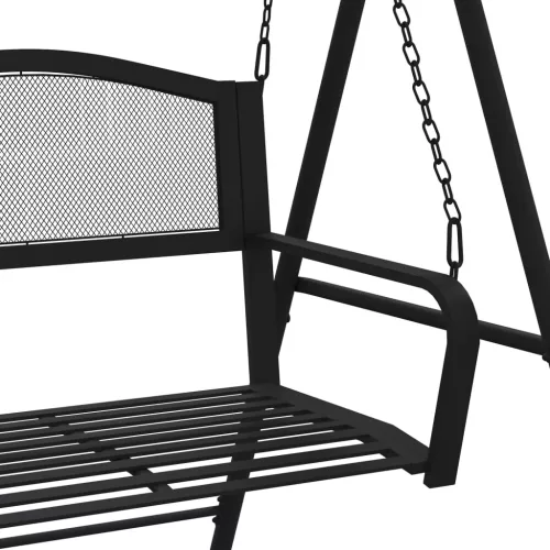  fekete acél hintapad 124 cm