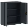  antracitszürke acél irattartó szekrény 90x40x145 cm