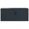  antracitszürke acél irattartó szekrény 90 x 40 x 180 cm