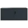  antracitszürke acél irattartó szekrény 90x40x220 cm