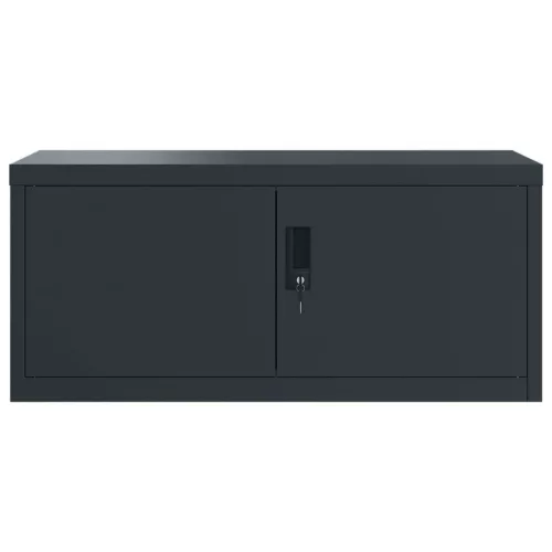  antracitszürke acél irattartó szekrény 90x40x220 cm