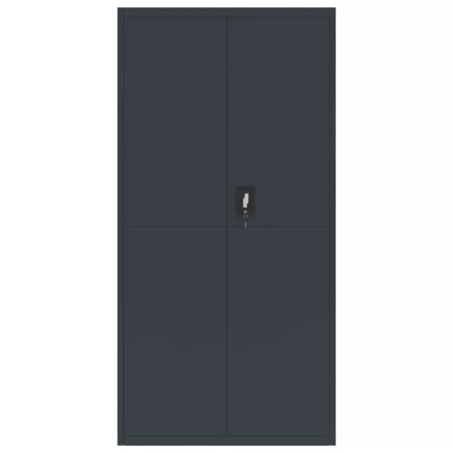  antracitszürke acél irattartó szekrény 90x40x220 cm